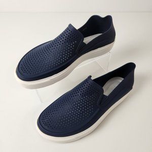 Crocs Shoes Womens 9 Blue Citilane Roka Slip On Breathable Rubber Comfort